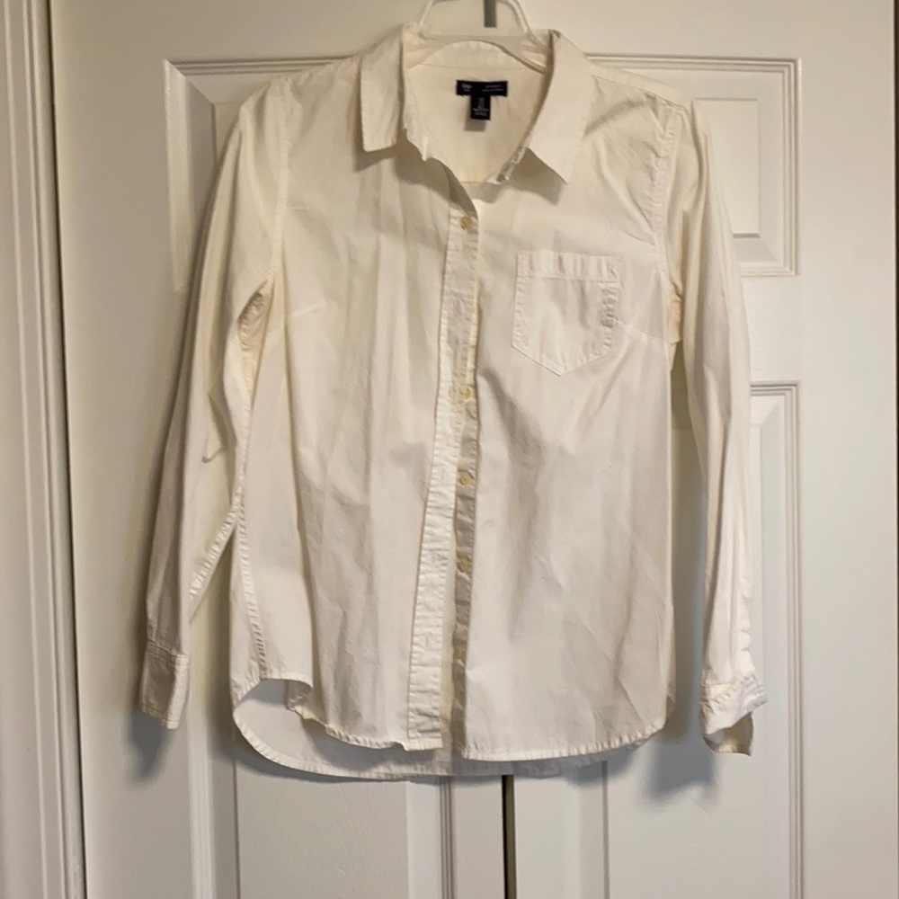 Gap white button up shirt.